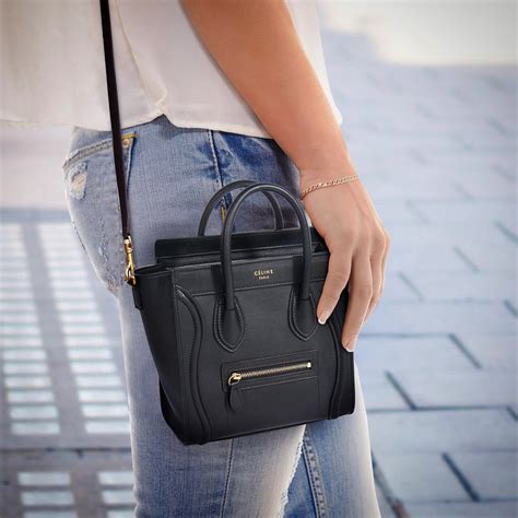 celine nano luggage brown|celine nano luggage tote black.